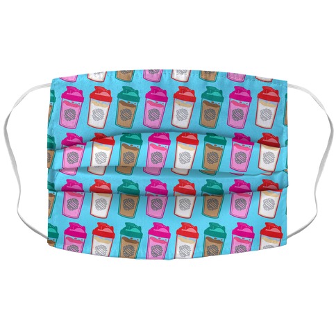 Protein Shaker Bottle Pattern Accordion Face Mask
