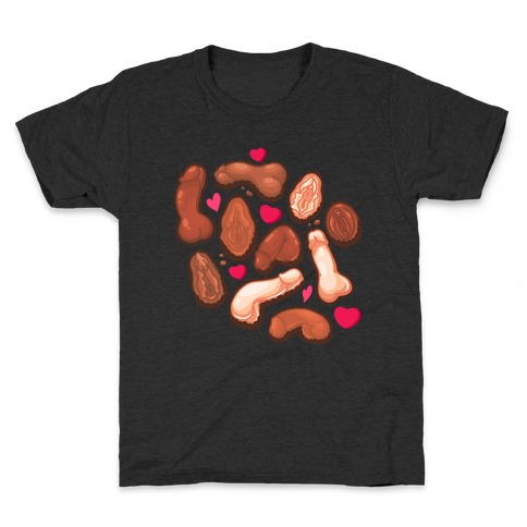 NSFW Valentine's Chocolates Pattern Kids T-Shirt