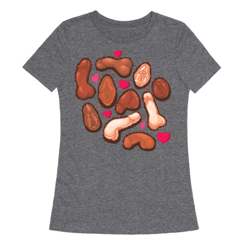 NSFW Valentine's Chocolates Pattern Womens T-Shirt