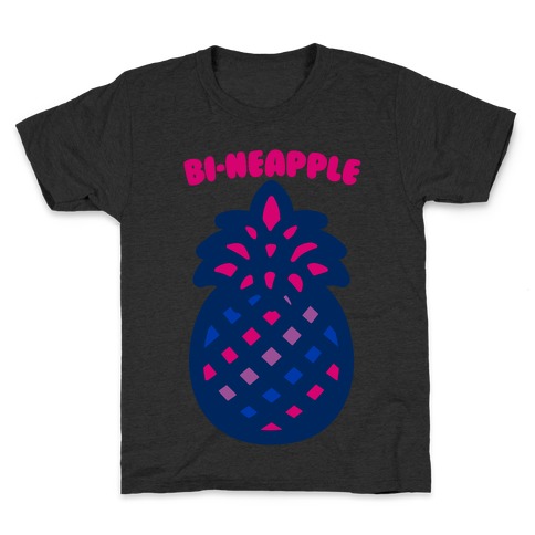 Bi-Neapple Bisexual Pride Pineapple Parody White Print Kids T-Shirt