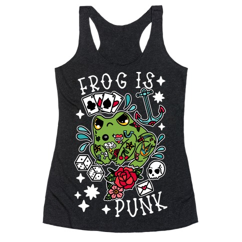 Frog Is Punk Racerback Tank Top