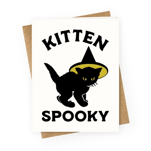 Kitten Spooky Greeting Card