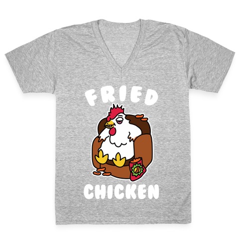 Fried Chicken V-Neck Tee Shirt