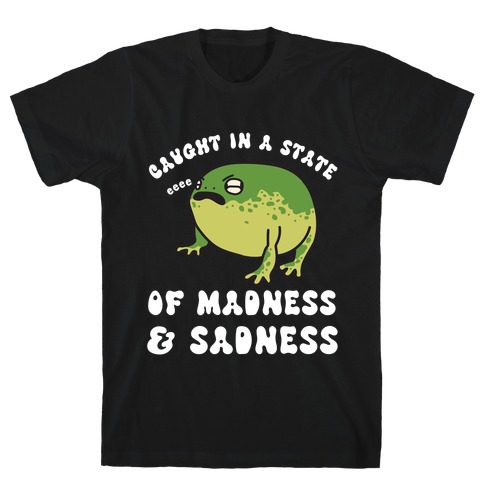 Caught In A State Of Madness & Sadness  T-Shirt