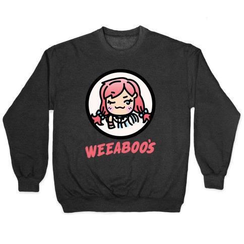 Weeaboos Parody White Print Pullover