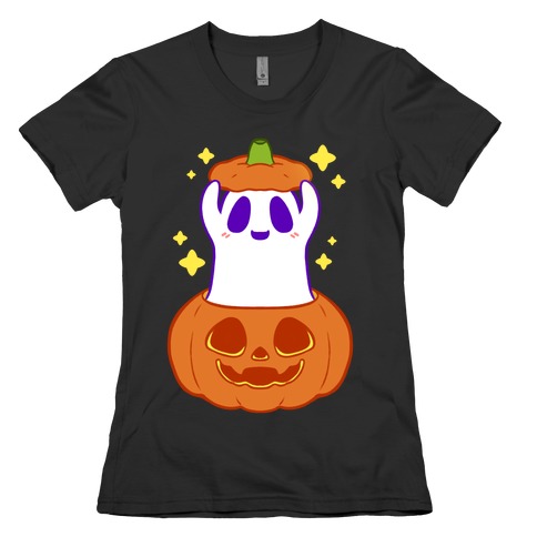 Pumpkin Ghostie Womens T-Shirt