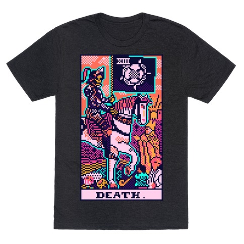 Pixelated Death Tarot Card T-Shirt