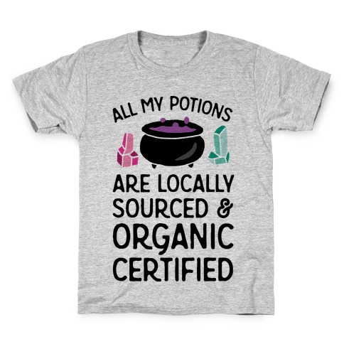 All My Potions Are Organic Witch Kids T-Shirt