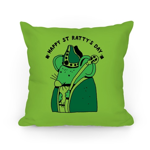 Happy St. Ratty's Day Pillow