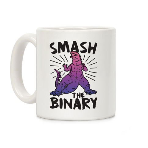 Smash The Binary Genderfluid Kaiju Coffee Mug