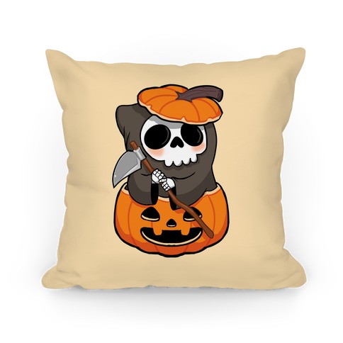 Cute Halloween Grim Reaper Pillow
