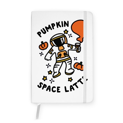 Pumpkin Space Latte Astronaut Notebook