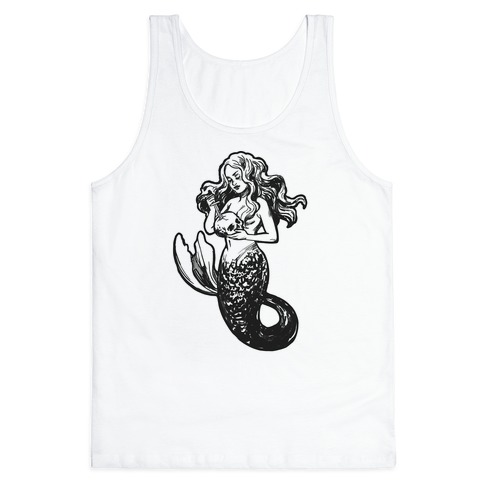 A Mermaid and Her Skull Tank Top