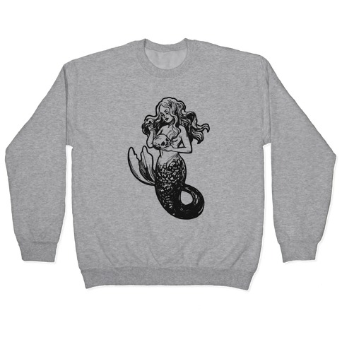 A Mermaid and Her Skull Pullover