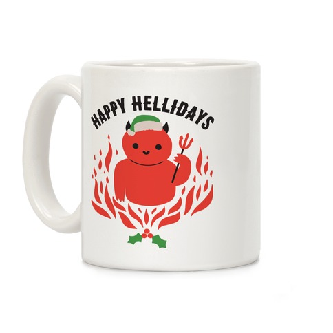 Happy Hellidays Christmas Devil Coffee Mug