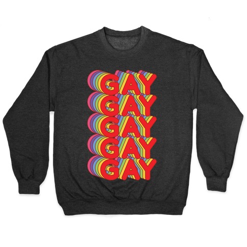 Gay Retro Rainbow Pullover