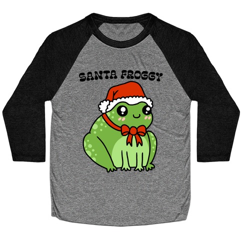 Santa Froggy Baseball Tee