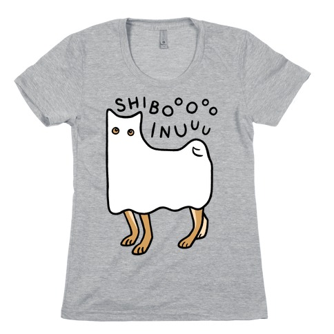 Shiba Inu Ghost Womens T-Shirt