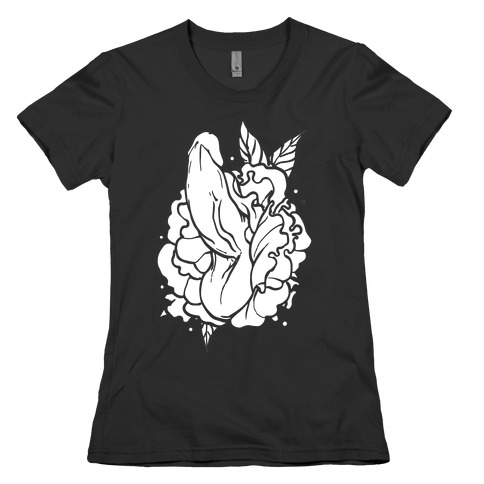 Floral Penis Womens T-Shirt