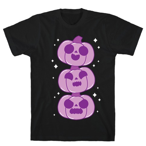 Kawaii Pumpkin Trio Purple T-Shirt