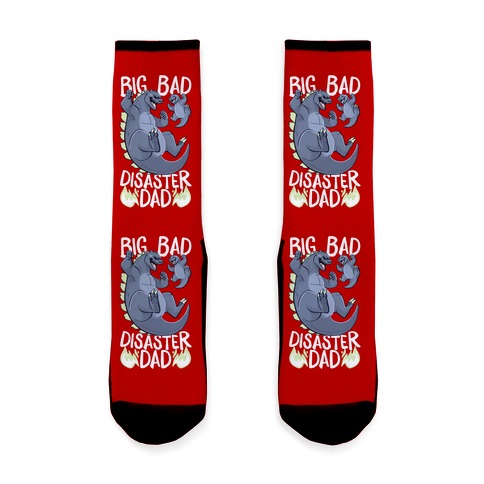 Big Bad Disaster Dad Godzilla Sock
