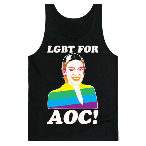 LGBT For AOC White Print Tank Top