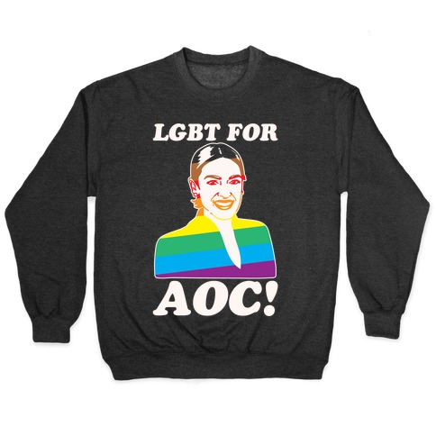 LGBT For AOC White Print Pullover