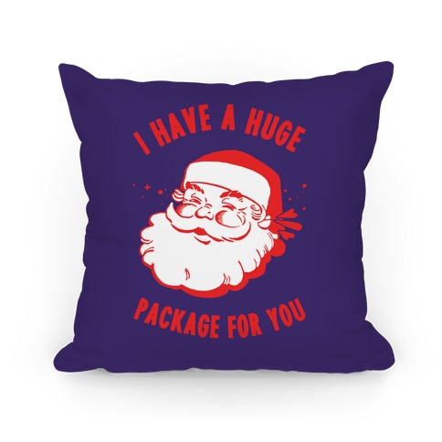 I Have A Huge Package For You Santa Pillow