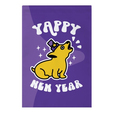Yappy New Year Garden Flag