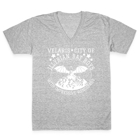 City Of Illyrian Bat Boys With Impressive Wingspans V-Neck Tee Shirt