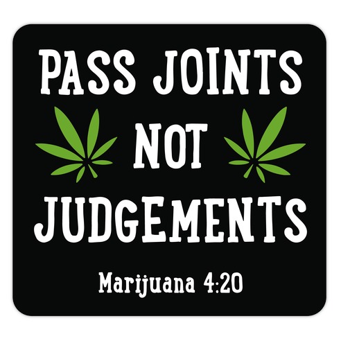 LookHUMAN Pass Joints Not Judgements (Black) Lapel Pin