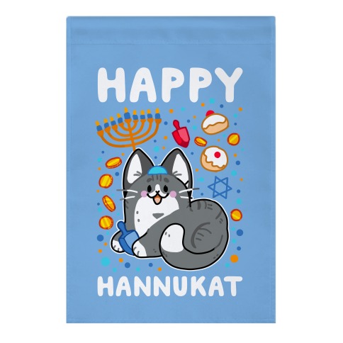 Happy Hannukat Garden Flag