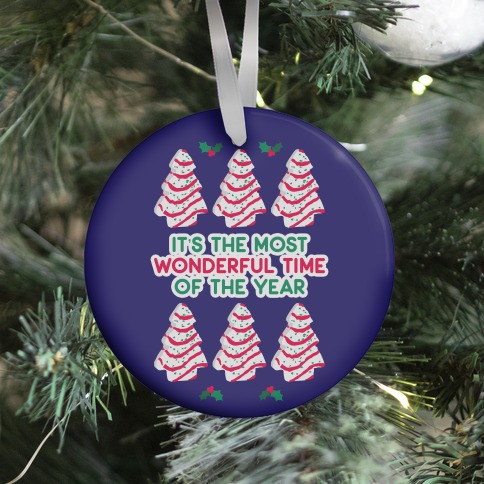 It's the Most Wonderful Time of the Year (Holiday Tree Cake Time) Ornament