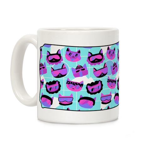 Gnarly Snowboard Cats Coffee Mug