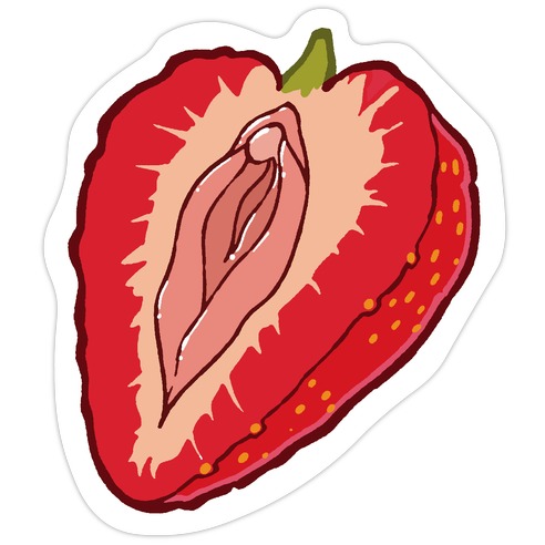 Fruity Vaginas Strawberry Die Cut Sticker