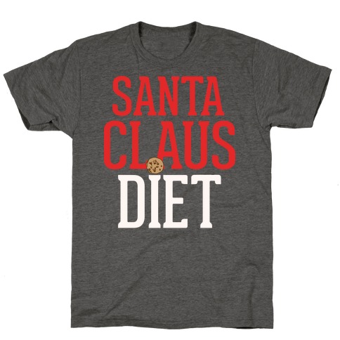 Santa Claus Diet Parody White Print T-Shirt