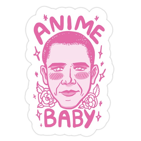 Anime Baby Obama Die Cut Sticker
