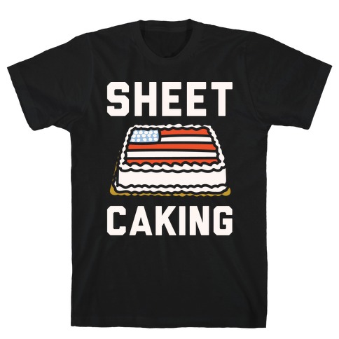 Sheet Caking White Print T-Shirt