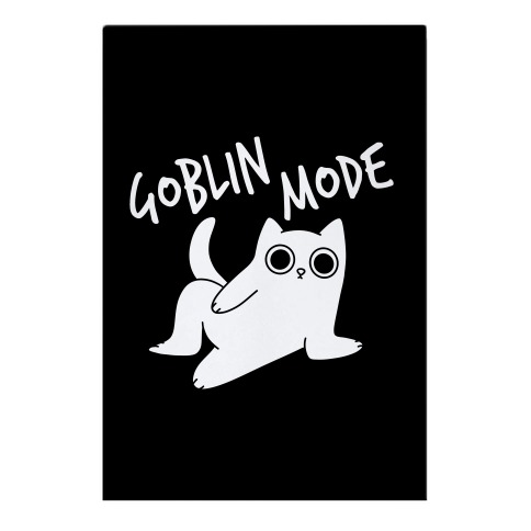 Goblin Mode Cat Garden Flag