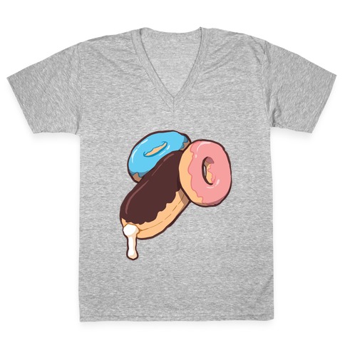 Naughty Donuts V-Neck Tee Shirt