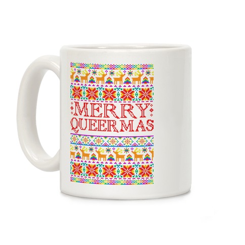 Merry Queermas Gay Pride Christmas Sweater Coffee Mug