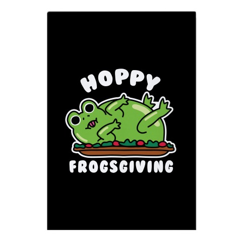 Hoppy Frogsgiving Garden Flag
