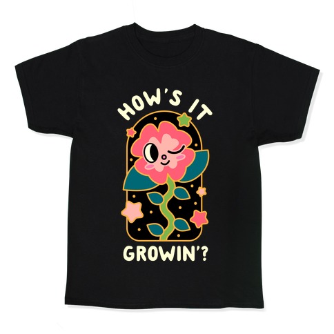 How's It Growin'? Waving Plant Friend Kids T-Shirt