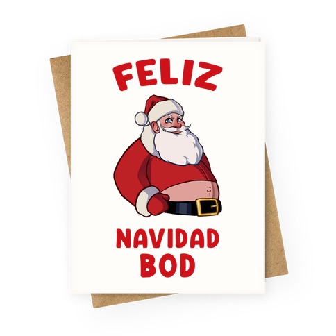 Feliz Navidad Bod Greeting Card