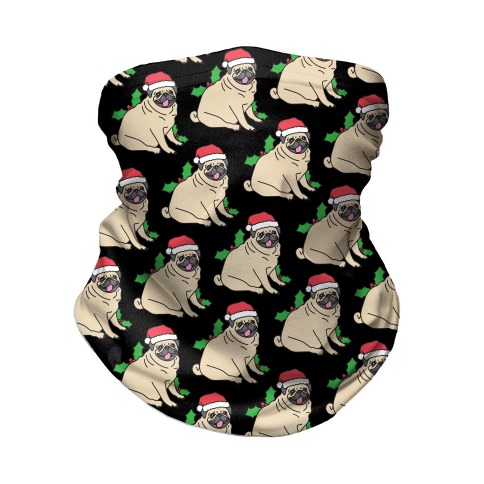Christmas Pug Pattern Neck Gaiter