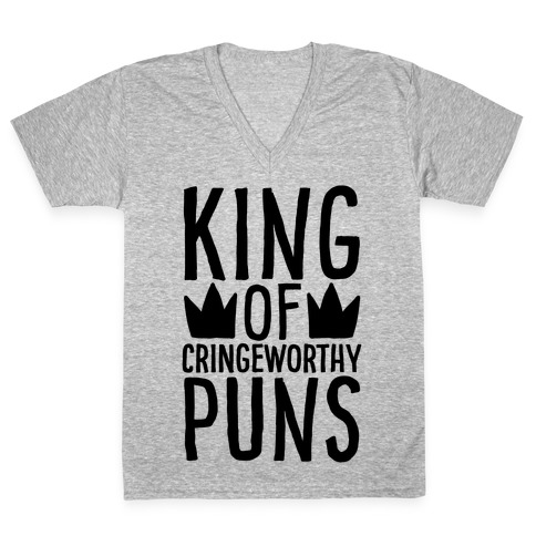 King of Cringeworthy Jokes V-Neck Tee Shirt