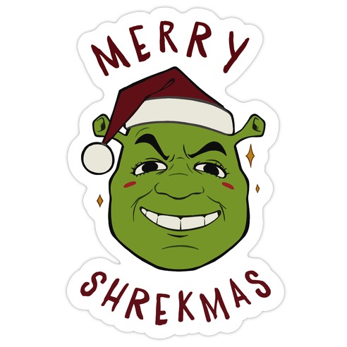 Merry Shrekmas Die Cut Sticker