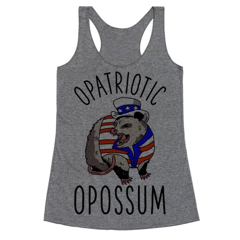 Opatriotic Opossum Racerback Tank Top