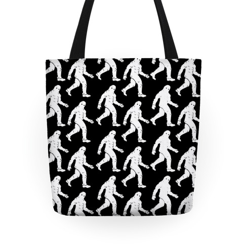 Big Foot Pattern Black and White Tote