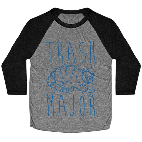 Trash Major Raccoon Constellation Parody Baseball Tee
